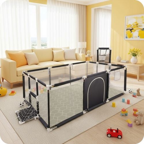 PRIMABOBO Kojec dla dziecka TEO MAX z Koszem Bramką basen 180x120cm na Arena.pl