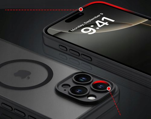 ETUI WZMACNIANE DO IPHONE 16 PRO MAX PANCERNE CASE DO MAGSAFE MAT 2x Szkło na Arena.pl