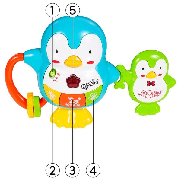 Grzechotki Interaktywne Gryzaki Muzyczny Pingwinek dla Malucha zdjęcie 3