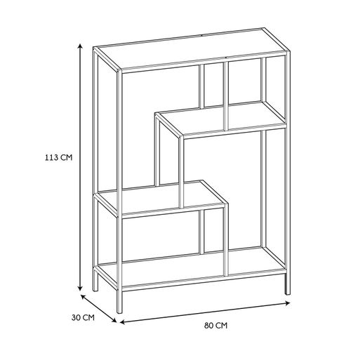Regał Edison czarny M na Arena.pl