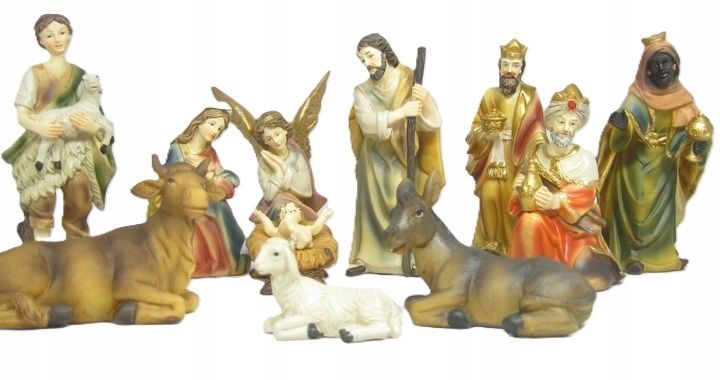 CUDOWNE Figurki do Szopki KOLOROWE, 11-części - maks. 7,0cm wysokie zdjęcie 5
