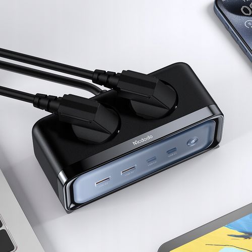 MCDODO Ładowarka Sieciowa GAN TYP C 6x USB-C 70W Czarna, Quick Charge na Arena.pl