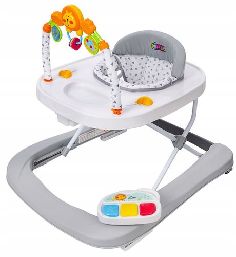 SimplyGo CHODZIK DLA DZIECKA INTERAKTYWNY PCHACZ CHODAK ZE STOLIKIEM SZARY na Arena.pl