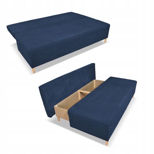 Kanapa sofa KIMO funkcja spania pojemnik Anafi granat sztruks na Arena.pl