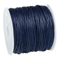 SZNUREK bawełniany woskowany 0.8mm 25m niebieski ciemny