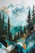 Plakat 68x101cm Przeplatane Krajobrazy