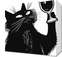 Obraz 30x30cm Koci Wirtuoz