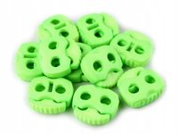 Stopery 20 x 20 mm z dwiema dziurkami 10szt. zielony neonowy 39