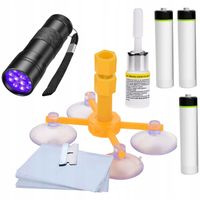 Zestaw naprawczy do naprawy szyby szyb samochodowych klej UV z lampą