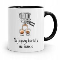 Dla Baristy Baristki Kawiarki Kubek Czarny Prezent Z Nadrukiem Ze Zdjęciem
