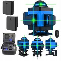 POZIOMNICA LASEROWA POZIOMICA 4D 16 LINII KRZYŻOWA 360 LASER STOJAK