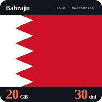Karta eSIM Internet Bahrajn 20 GB na 30 dni - bez rejestracji