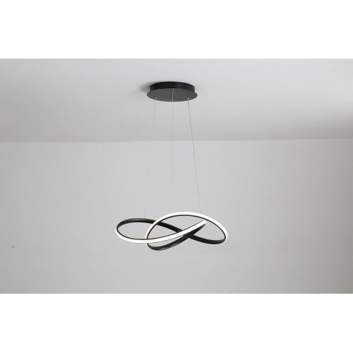 ŻYRANDOL CZARNY LED LOFTOWY LAMPA WISZĄCA SALON ELEGANCKI na Arena.pl