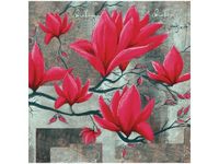 50X50CM FUKSJOWA MAGNOLIA OBRAZ
