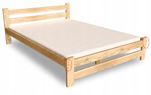 ŁÓŻKO DREWNIANE 180x200 B sosnowe WYSOKI ZAGŁÓWEK na Arena.pl