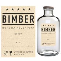 ETYKIETY na BIMBER NAKLEJKI samoprzylepne WODOODPORNE 54 SZT.