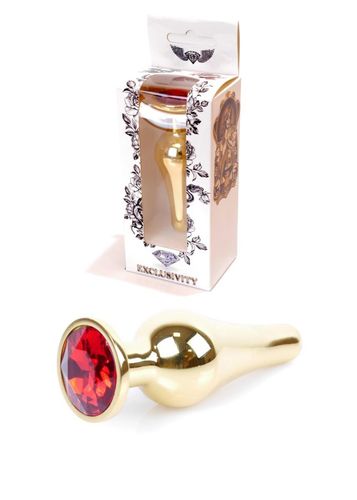 Plug-Jewellery Gold BUTT PLUG- Red na Arena.pl
