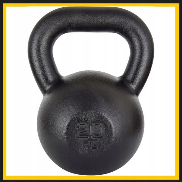 Kettlebell żeliwny odważnik kula kettle 20kg zdjęcie 5