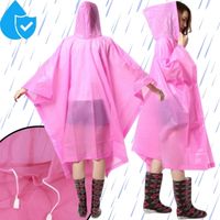 RÓŻOWE WODOODPORNE PONCHO PRZECIWDESZCZOWE UNISEX ROWER NA MOTOCYKL PODRÓŻ