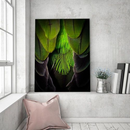 Deco Panel, Zielone pióra 80x120 na Arena.pl