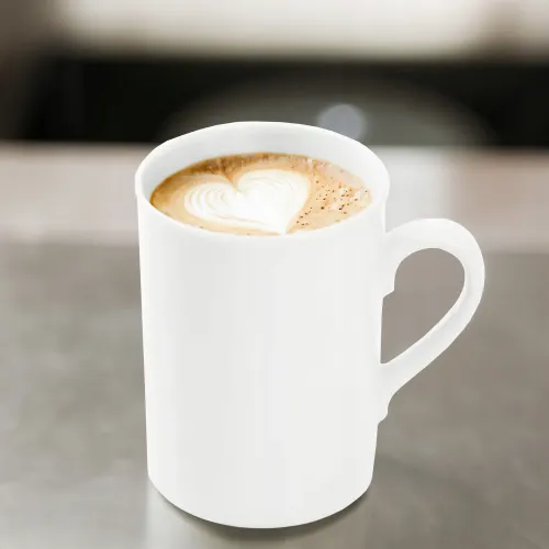 KUBEK PORCELANOWY GŁADKI BIAŁY 290ML UNIWERSALNY Z UCHEM NA KAWE HERBATE na Arena.pl