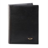 PETERSON portfel męski skórzany elegancki pionowy M105 czarny