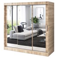 Szafa Przesuwna 200cm KARL Sonoma Garderoba RÓŻNE KONFIGURACJE