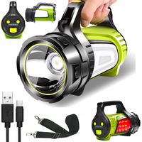 LATARKA AKUMULATOROWA szperacz LED mocna USB POWERBANK oświetlenie boczne