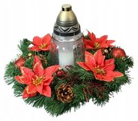 STROIK ŚWIĄTECZNY WIANEK NA GRÓB NA ZNICZ ZIMA ŚWIĘTA BOŻE NARODZENIE