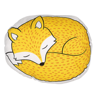 Bawełniana poduszka dla dzieci lis 50 x 40 cm żółta DHANBAD