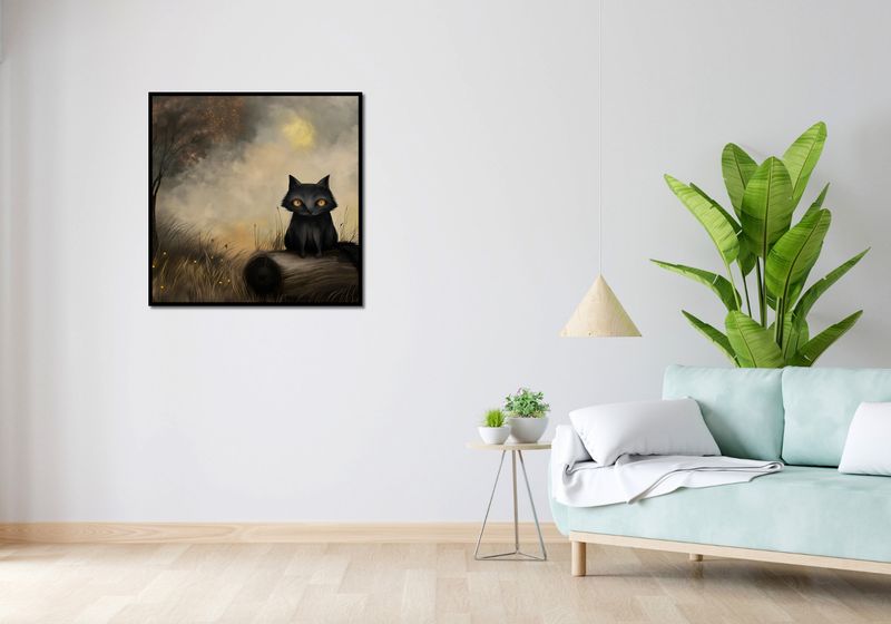 Plakat 80x80cm Czarny Kot zdjęcie 4