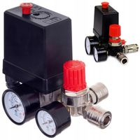 WYŁĄCZNIK CIŚNIENIOWY DO KOMPRESORA 230V PRESOSTAT BOCZNY 2 ZEGARY