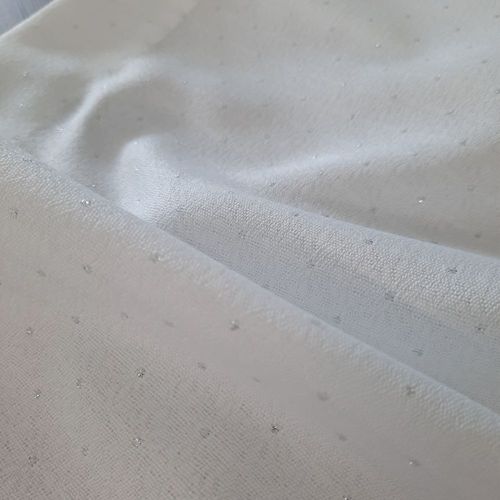 Obrus dekoracyjny ELLEN 145x280 Eurofirany biały w srebrne kropki na Arena.pl