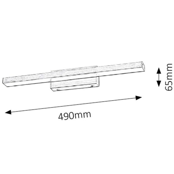 Łazienkowa LAMPA ścienna JOHN 5721 Rabalux metalowa OPRAWA kinkiet belka LED 12W 4000K IP44 brązowa biała zdjęcie 5