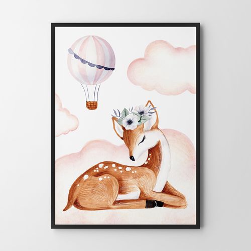 Plakat Sarenka sarna jelonek plakaty dziecięce do pokoju dziecka  A3 na Arena.pl