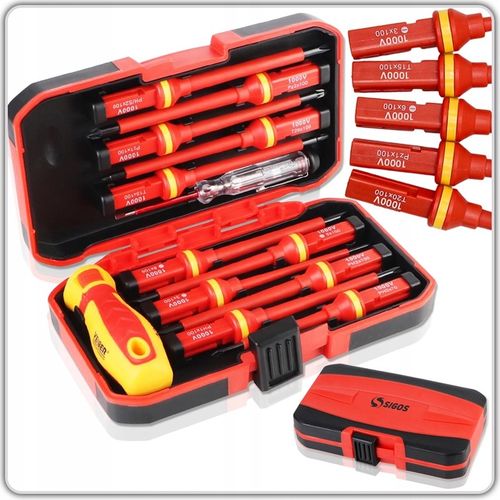 Wkrętaki śrubokręty elektrotechniczne izolowane VDE 1000V CLICK 13cz na Arena.pl