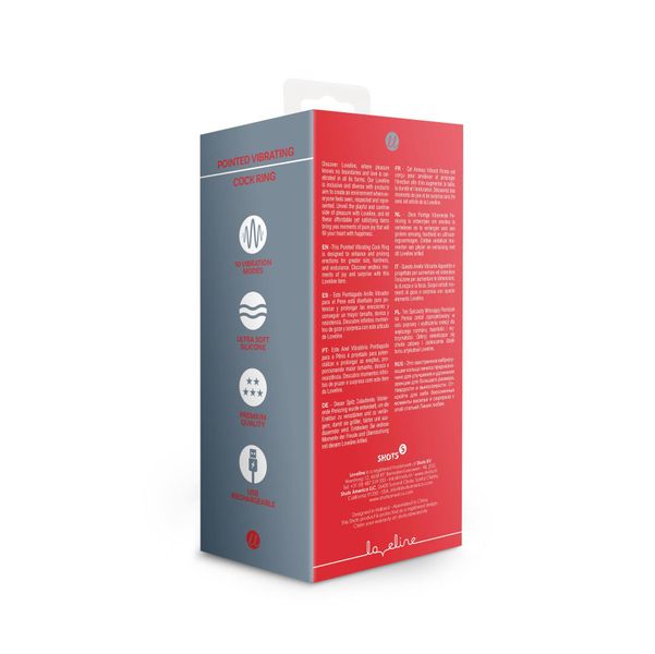 Pointed Vibrating Cock Ring - Licorice Black zdjęcie 9