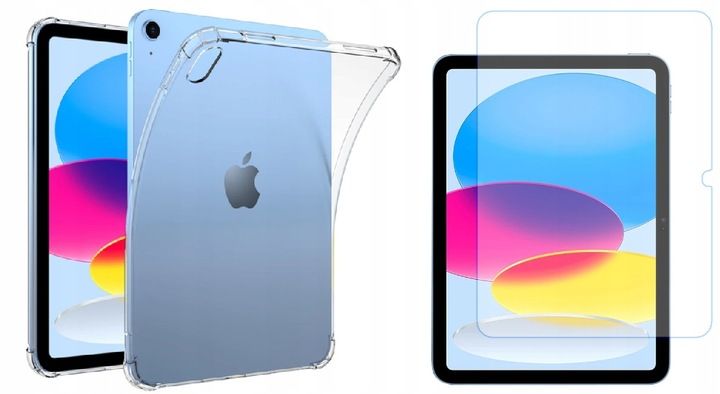 ETUI TRANSPARENTNE + SZKŁO DO APPLE IPAD 10.9 GEN 10 A2696, A2757, A2777 zdjęcie 1