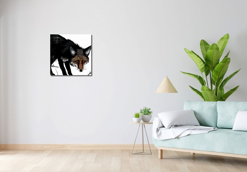 Obraz 50x50cm Nieufny Lis zdjęcie 2