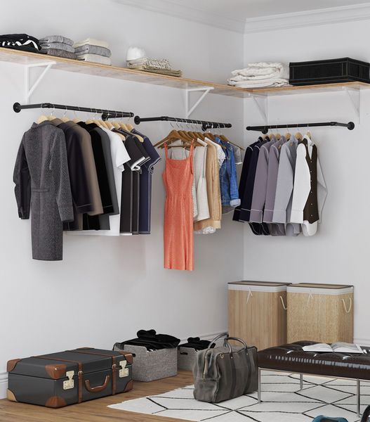 Wieszak drążek ścienny - HSR67BK zdjęcie 3