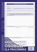 DRUK KWESTIONARIUSZ OSOBOWY DLA PRACOWNIKA 504-B1