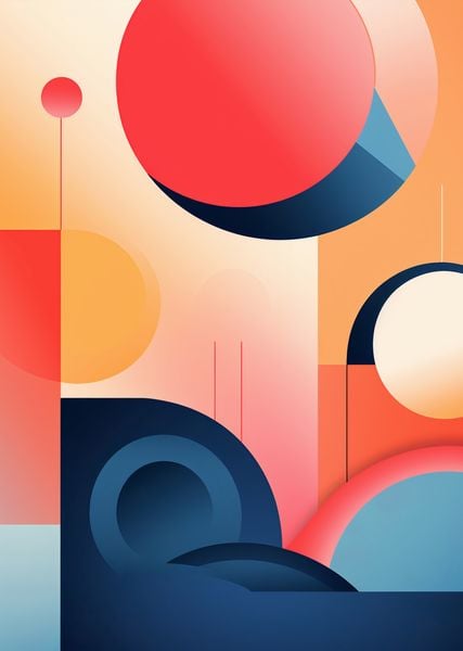 Plakat 64x90cm Geometryczne Marzenia zdjęcie 1