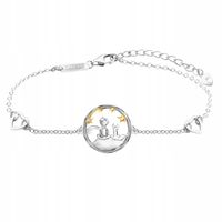 Srebrna Bransoletka Mały chłopiec i Lis z Gwiazdami planeta SREBRO 925