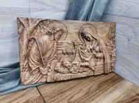 Ikona drewniana Święta Rodzina II prezent na ślub złote gody obraz 40 cm