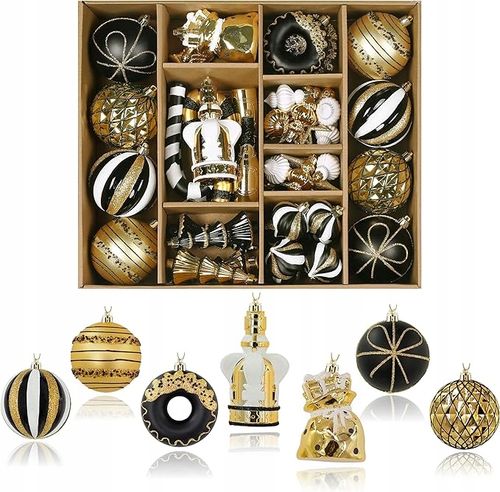 70 sztuk zestaw ozdób choinkowych nietłukące plastikowe bombki na choinkę na Arena.pl