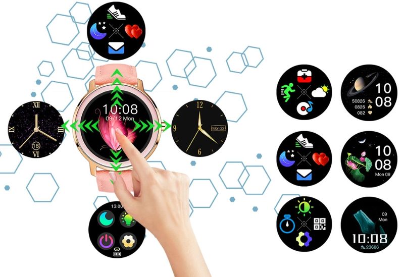 smartwatch damski rubicon rnbe66 black smarub124 zdjęcie 6