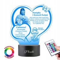 Lampka Plexido Statuetka Led Pamiątka Pierwsza Komunia Święta Jezus