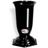 WAZON FLAKON NA CMENTARZ GRÓB NAGROBEK CZARNY 23cm