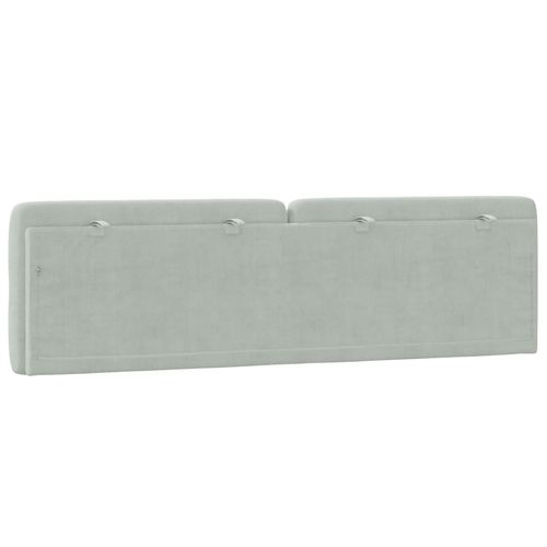 Poduszka na wezgłowie, jasnoszara, 183 cm, aksamit na Arena.pl