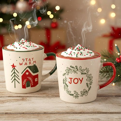 2x Kubek Świąteczny Kubki do Kawy Herbaty Prezent Święta Boże Narodzenie na Arena.pl